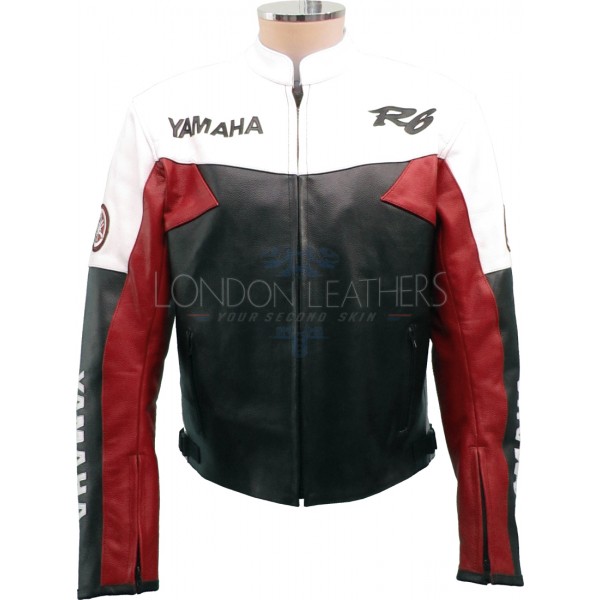 YAMAHA Classic R6 Red Motorcycle Leather Jacket YAMAHA Classic R6 Red Motorcycle Leather Jacket
